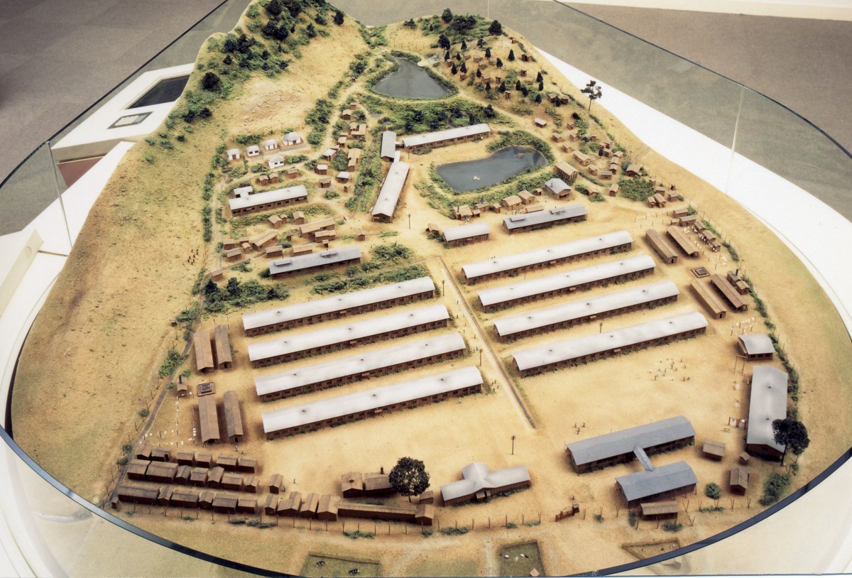 板東俘虜収容所のジオラマ